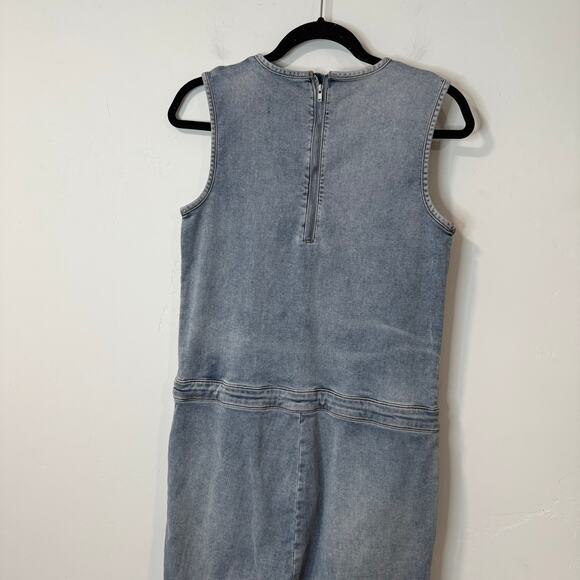 Joe's Jeans The Marnie French Terry Denim Jumpsuit Blue XS Cotton Tank Straight - Picture 4 of 11